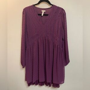 Matilda Jane Purple Festive Fancy Swiss Dot Dress size medium